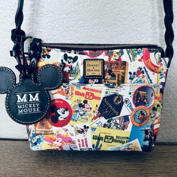 Dooney & Bourke Disney Mickey Mouse Vintage Patchwork Crossbody Purse Bag - Picture 1 of 13